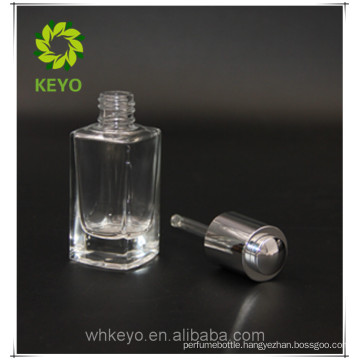 Cosmetic aluminum cap push button dropper bottle with dropper 30 ml